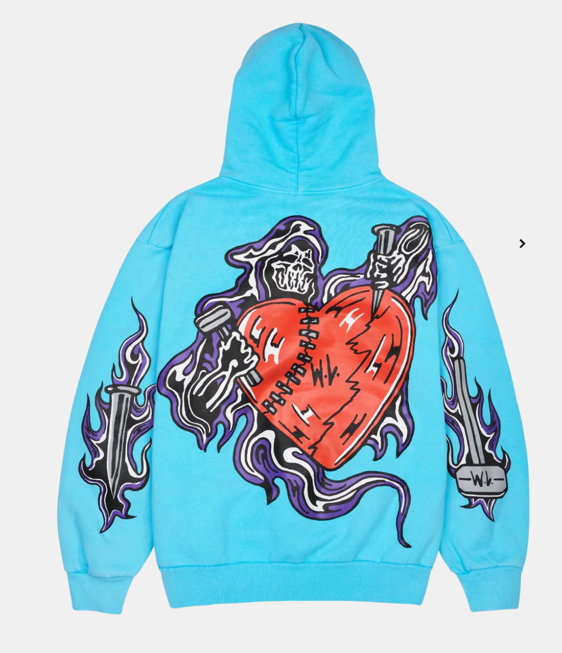 Warren Lotas Broken Heart Reaper Hoodie Blue