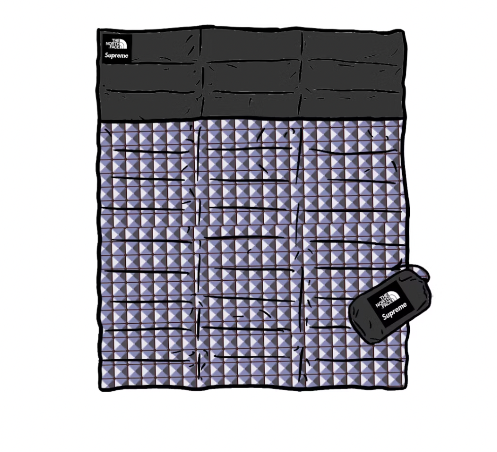 Supreme The North Face Studded Nuptse Blanket Royal