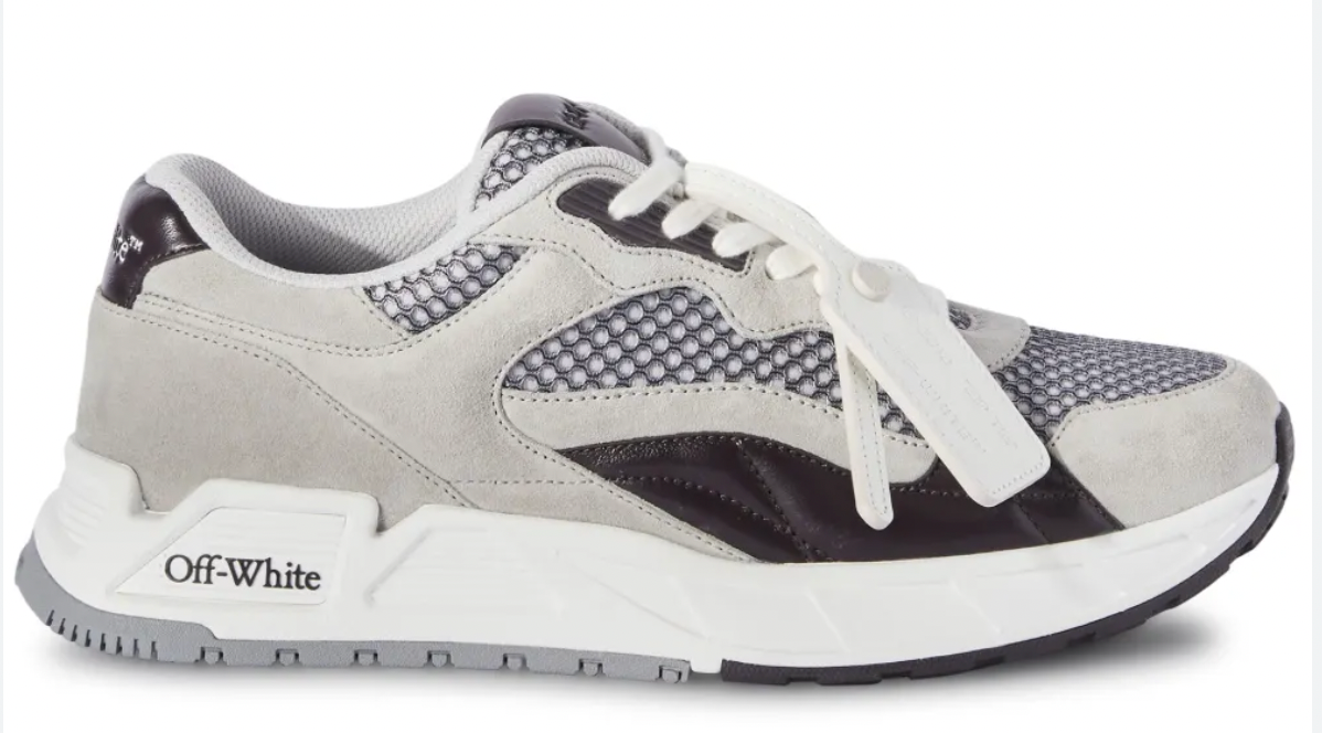 Off White Kick Off Panelled Sneakers Grey