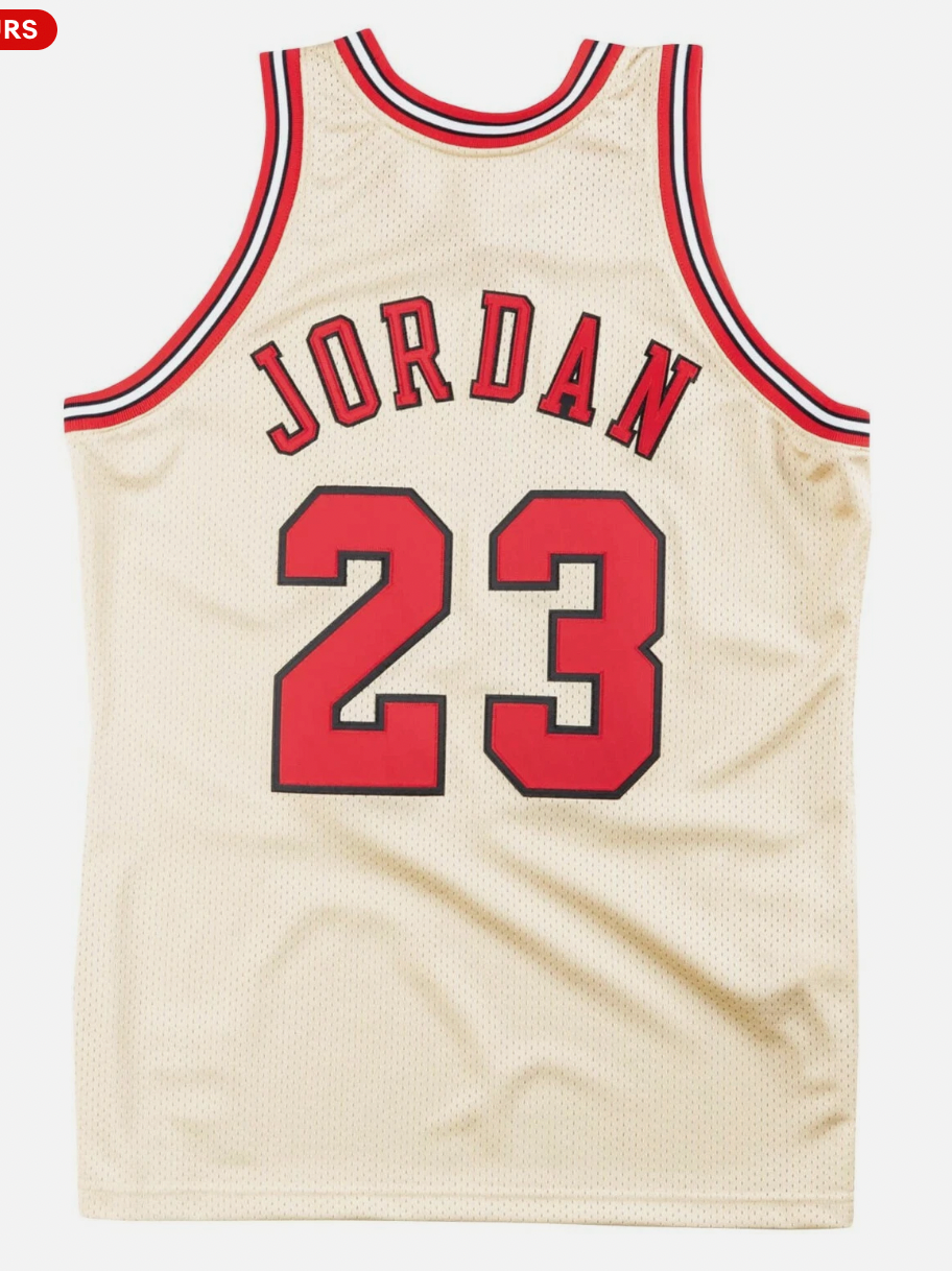 Mitchell & Ness Jordan Gold Chicago Bulls1995/96 Premium Player Jersey Gold