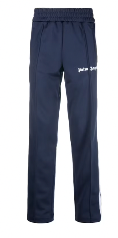 Palm Angels Side Stripe Track Pants Navy Blue/White SS22