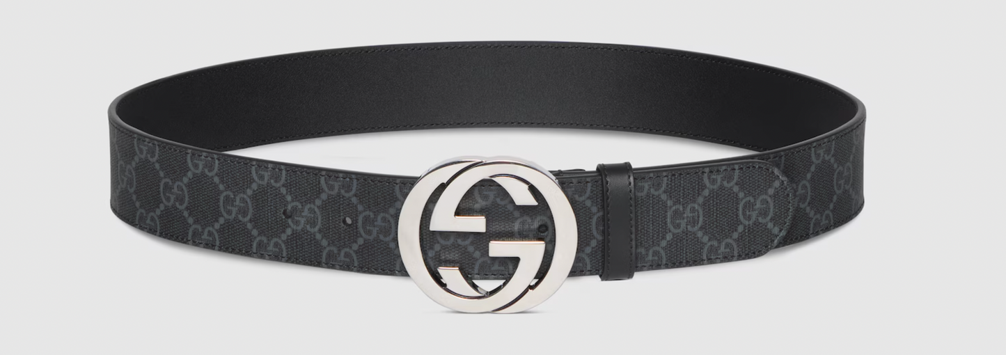 Gucci GG Belt with Interlocking G Buckle Black