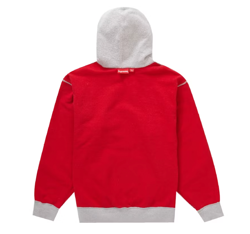 Supreme Inside Out Box Logo Hooded Sweatshirt Heather Grey