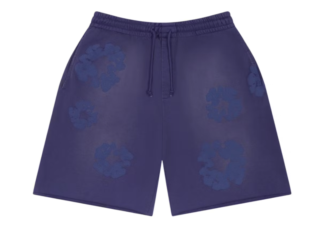Denim Tears Mono Cotton Wreath Sweat Shorts Washed Blue