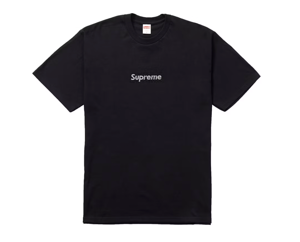 Supreme Swarovski Box Logo Tee Black