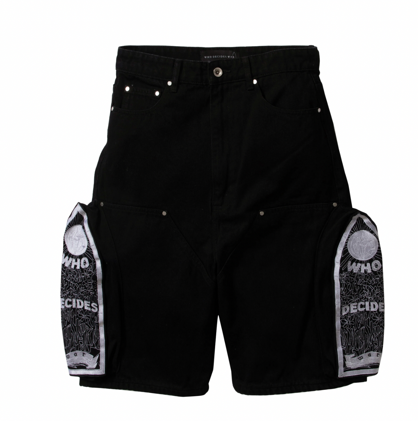 Who Decides War Side Embroidery Short Black