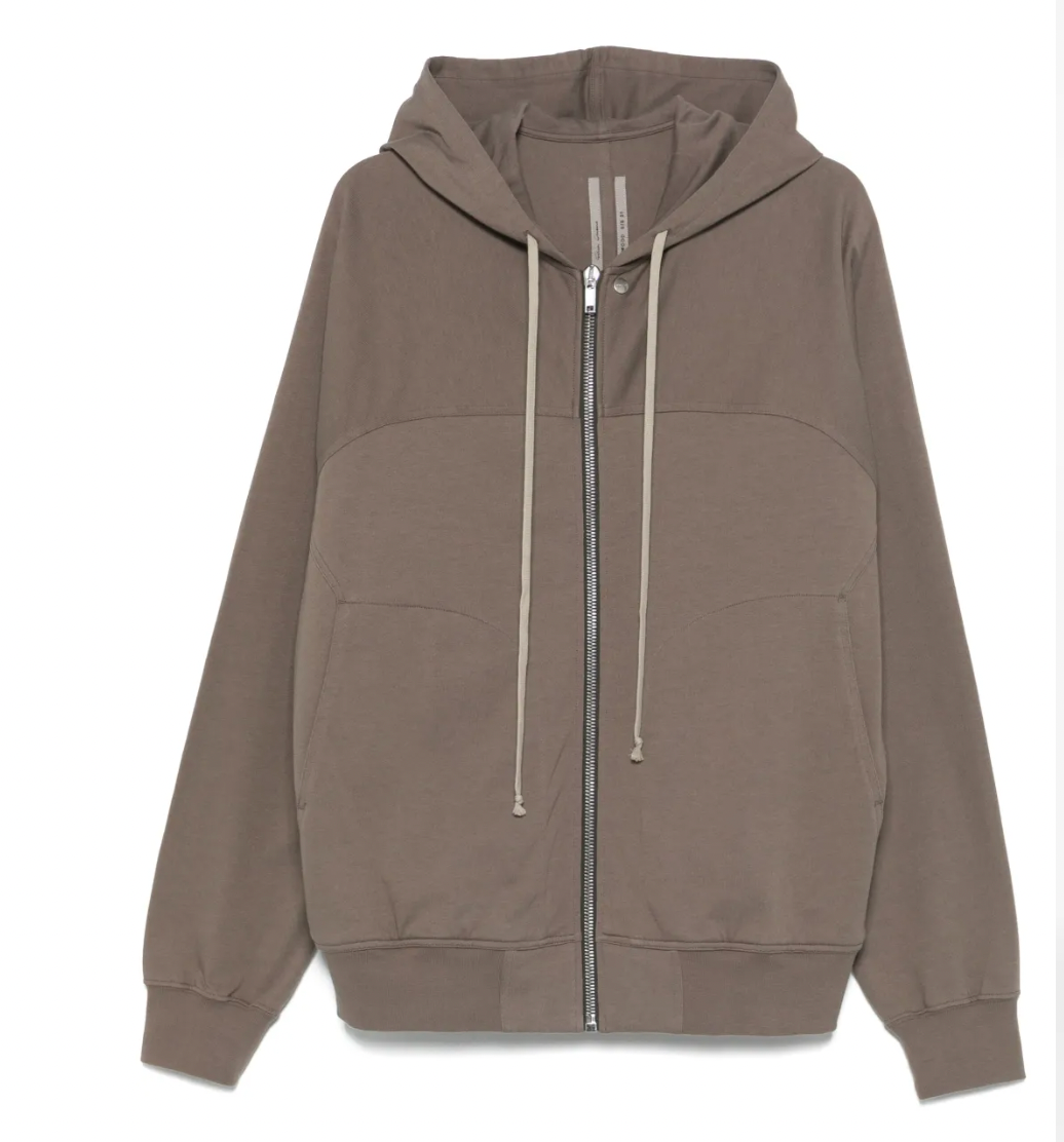 Rick Owens Zip Up Hoodie Dust