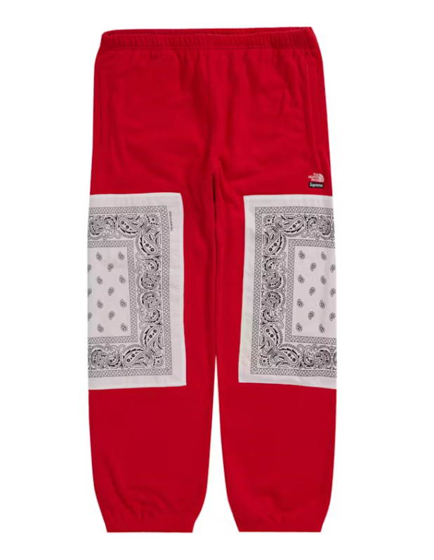 Supreme The North Face Bandana Sweatpant Red