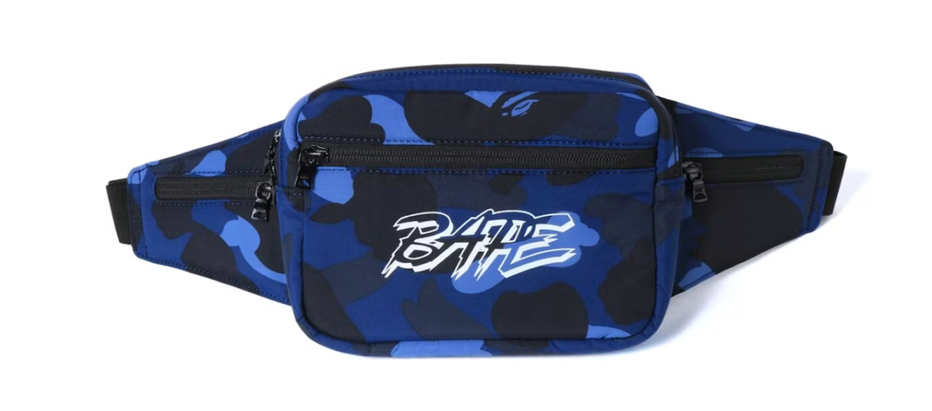 BAPE Color Camo Waist Bag Blue