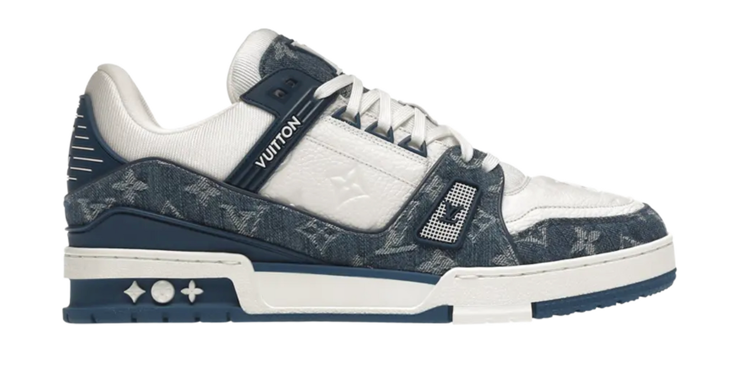 Louis Vuitton LV Trainer Monogram Denim White Blue