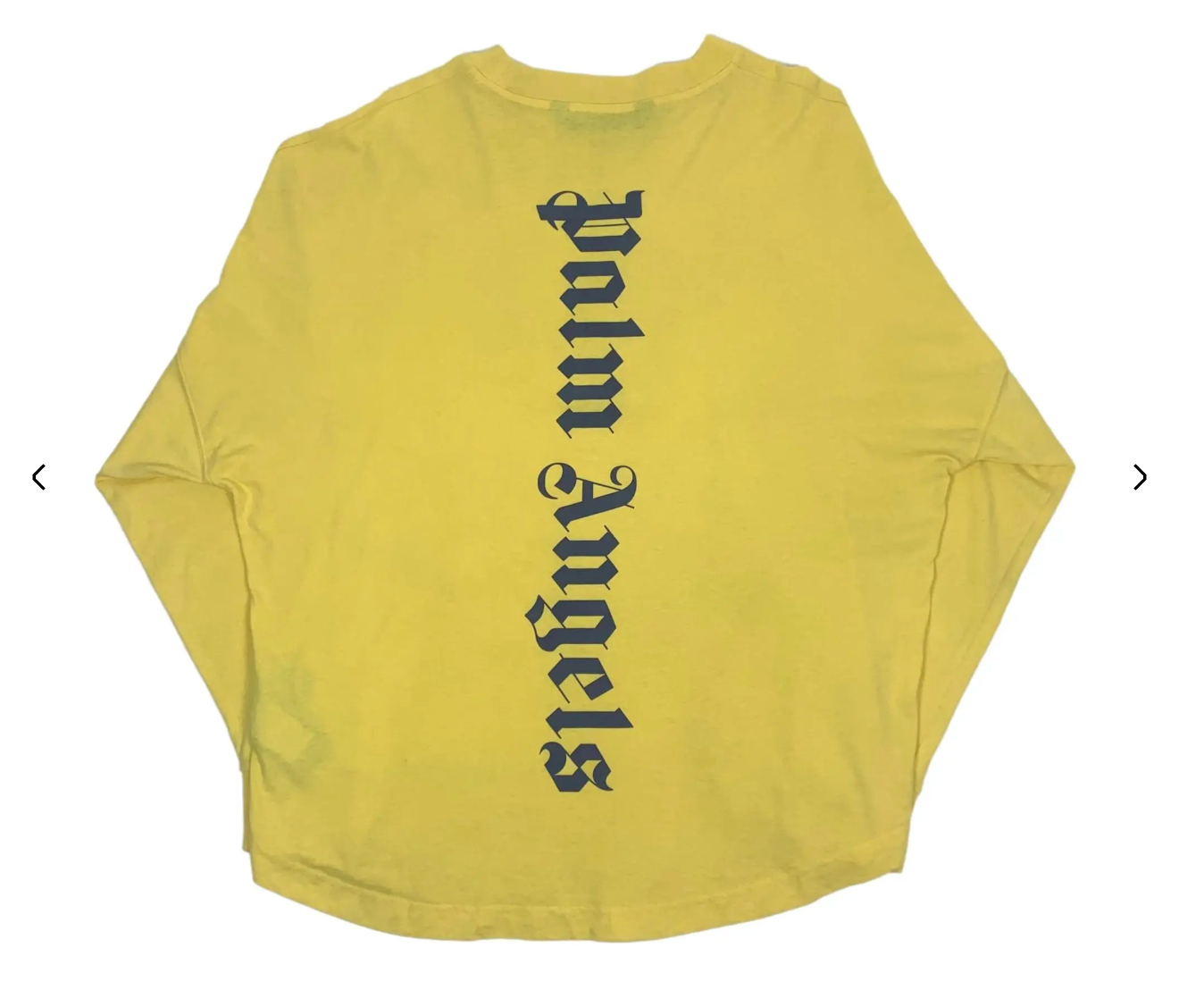 Palm Angels Yellow Spellout Logo Longsleeve Yellow