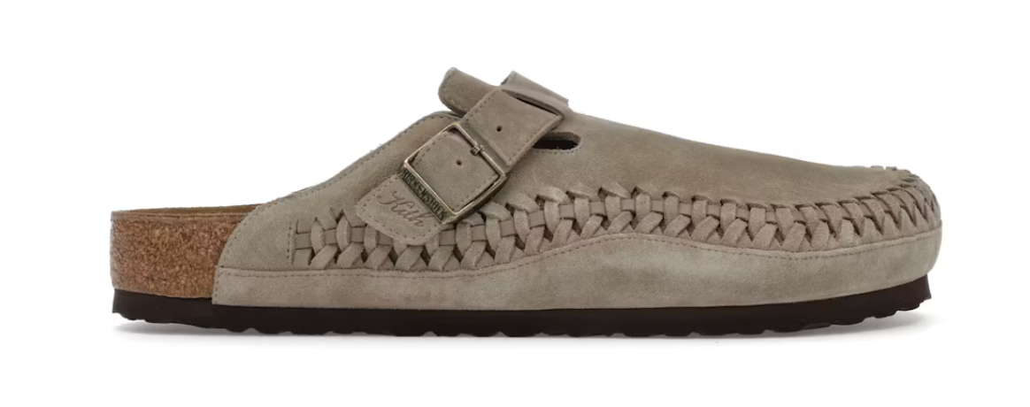 Birkenstock Boston Braided Suede Kith Taupe