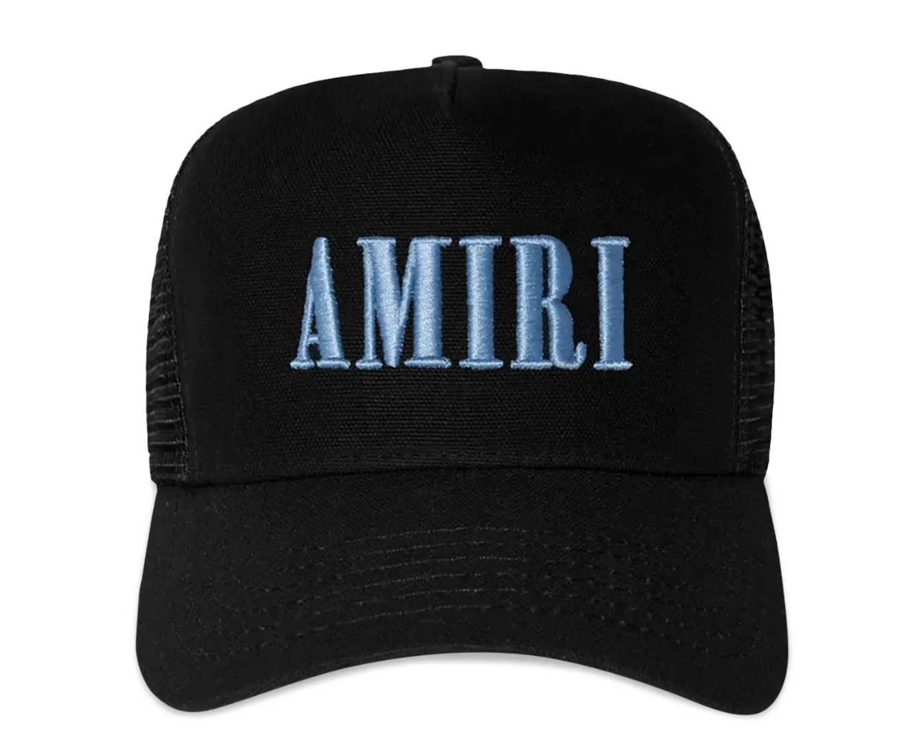 Amiri Core Logo Trucker Hat Black/Dusty Blue