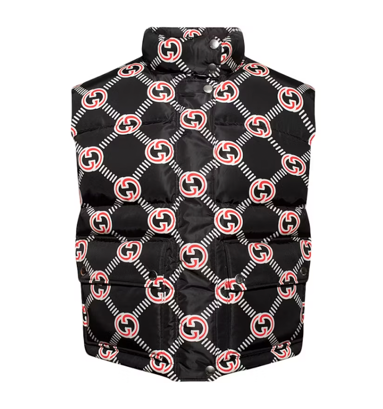 Gucci Interlocking G Down Vest Black