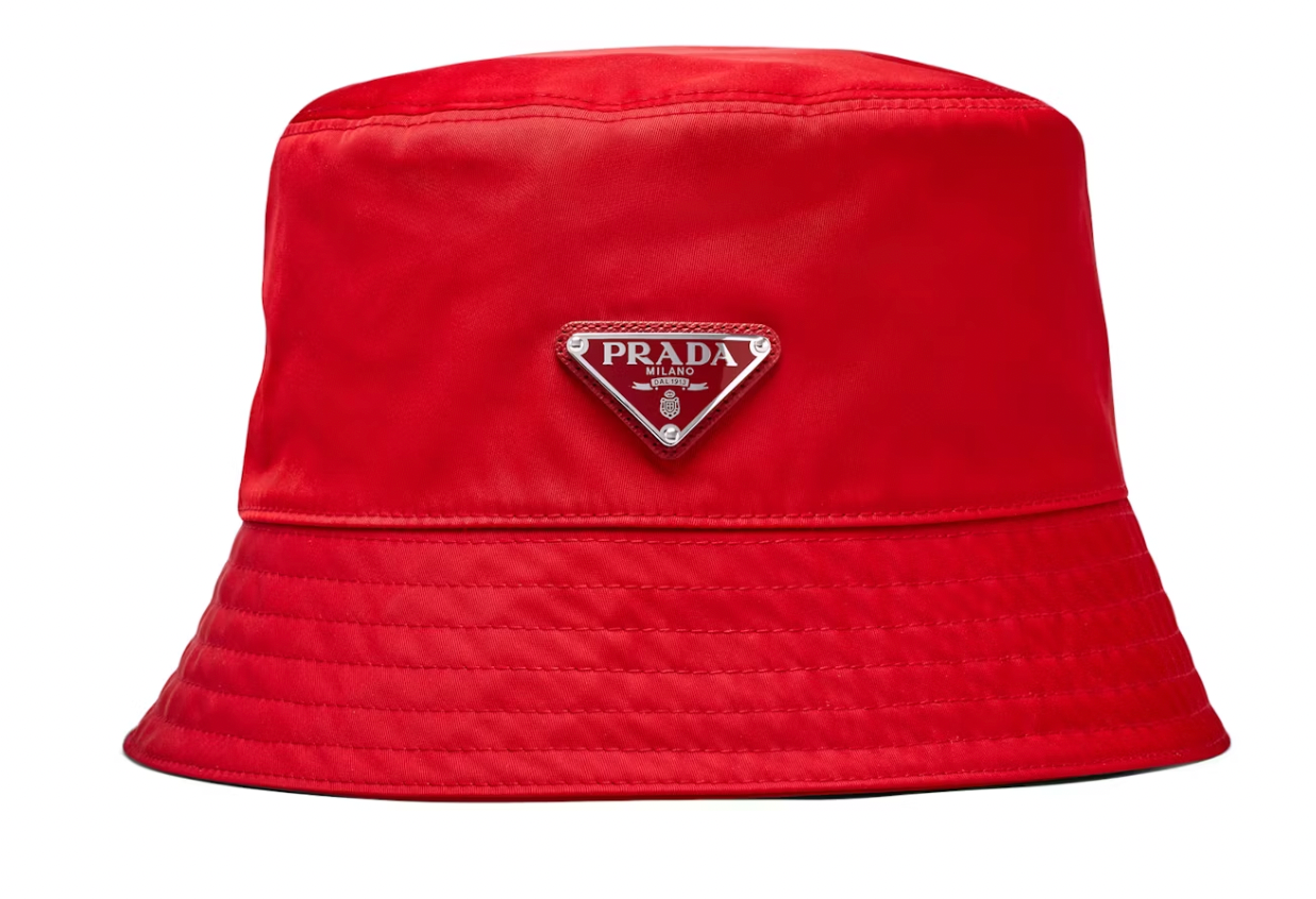 Prada Nylon Bucket Hat Red