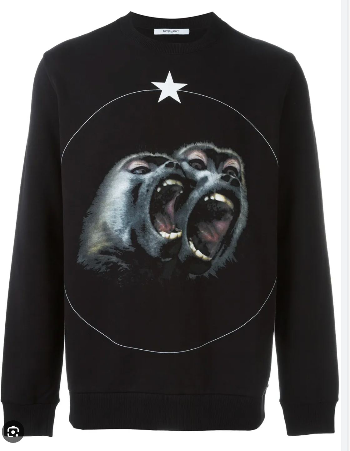 Givenchy Monkey Crewneck Black