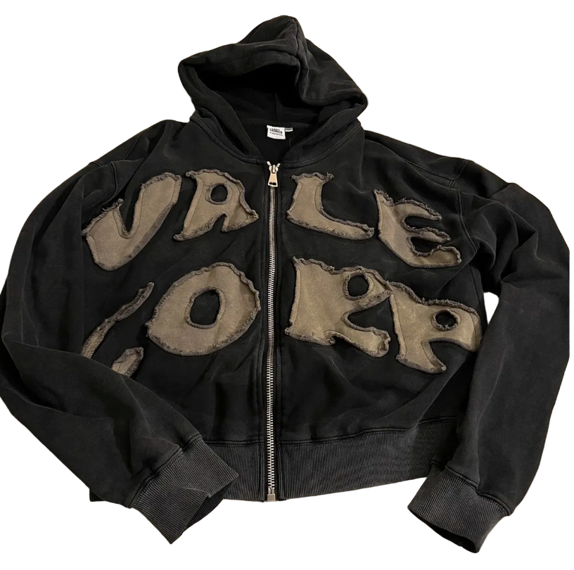 Vale Peace Corp Zip Up Hoodie & Sweatpants Set Black