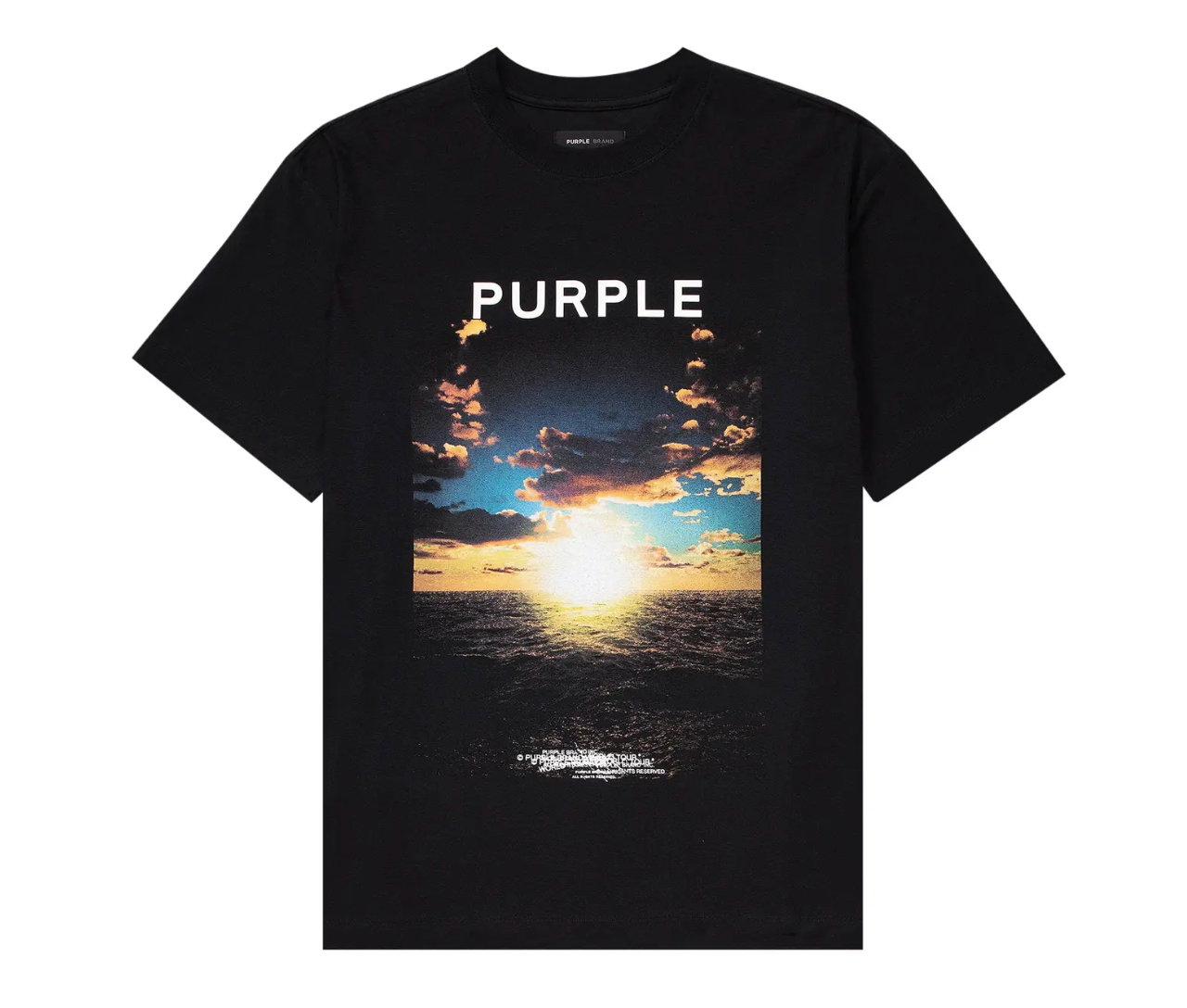 PURPLE BRAND Textured Jersey T-Shirt Black