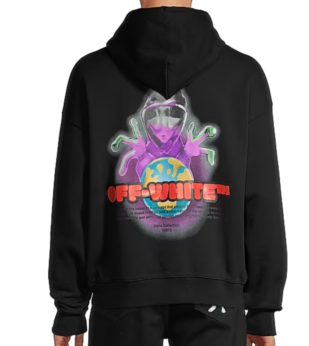 Off-White Alien Spray World Skate Cotton Hoodie