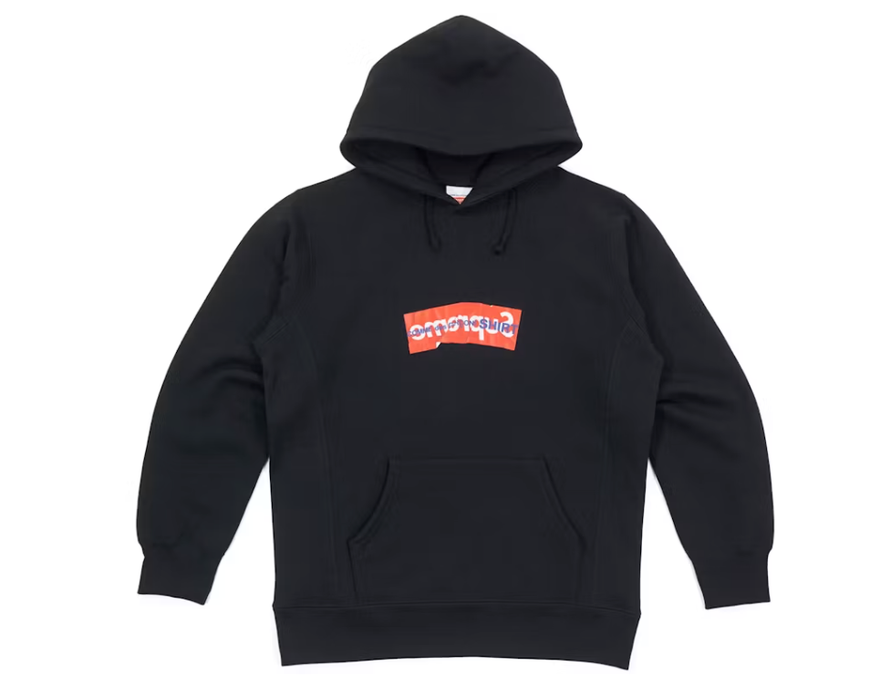 Supreme Comme Des Garcons SHIRT Box Logo Hooded Sweatshirt Black