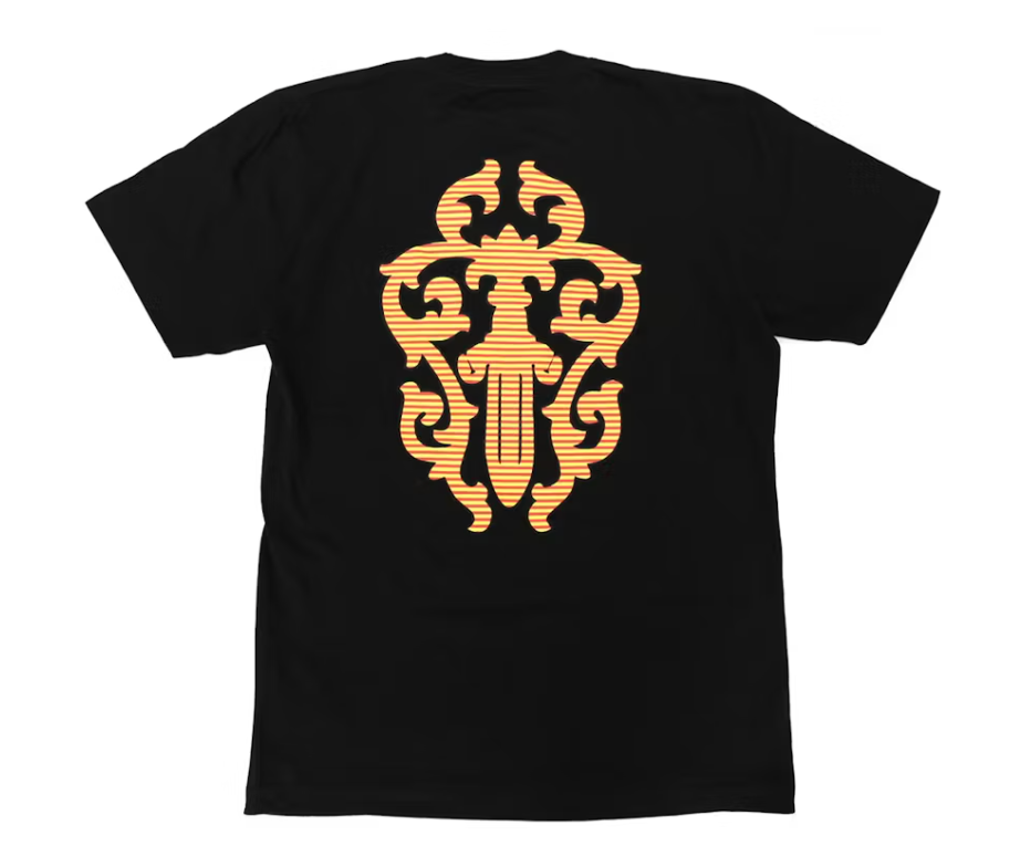 Chrome Hearts Hairy Dagger T-shirt Black Orange