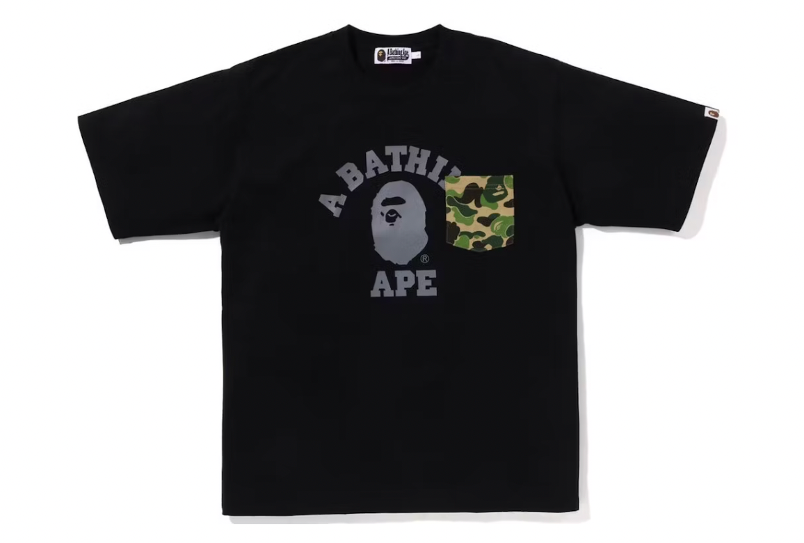 BAPE ABC Camo College Pocket Relaxed Tee (SS23) Black