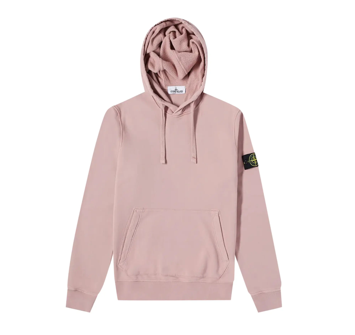 Stone Island Brushed Cotton Fleece Hoodie Rose