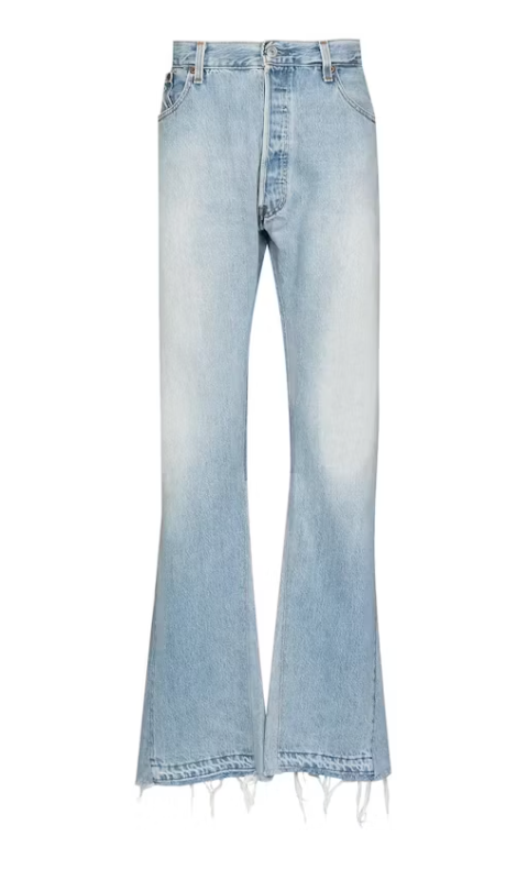 Gallery Dept LA Flare Distressed Denim Jeans Blue