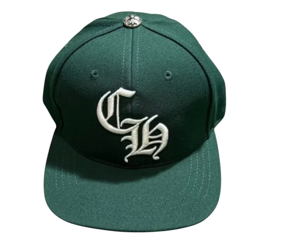 Chrome Hearts Essentials LA Exclusive Baseball Wool Cap Forest Green