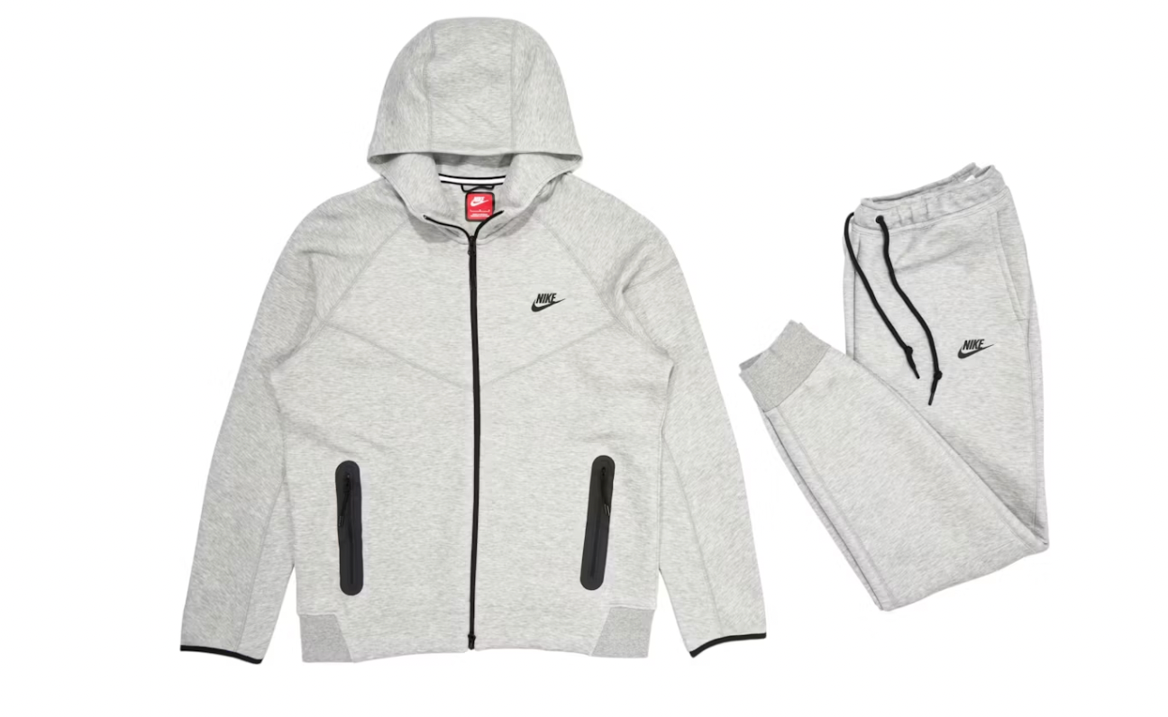 Nike Sportswear Tech Fleece Full-Zip Hoodie & Joggers Set Dark Heather Grey/Black