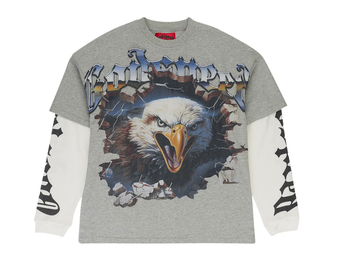 Godspeed Spirit Animal Layered T-Shirt Grey