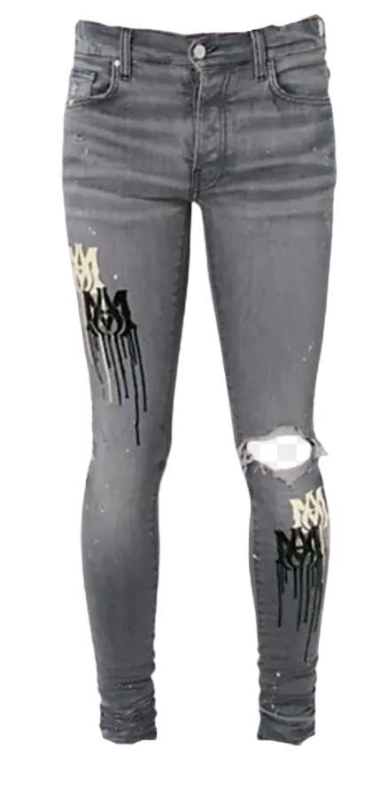 Amiri MA Stencil Jeans Grey