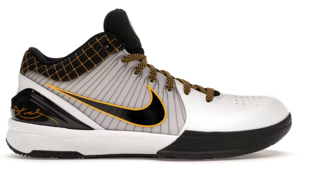 Nike Kobe 4 Protro White Black Del Sol