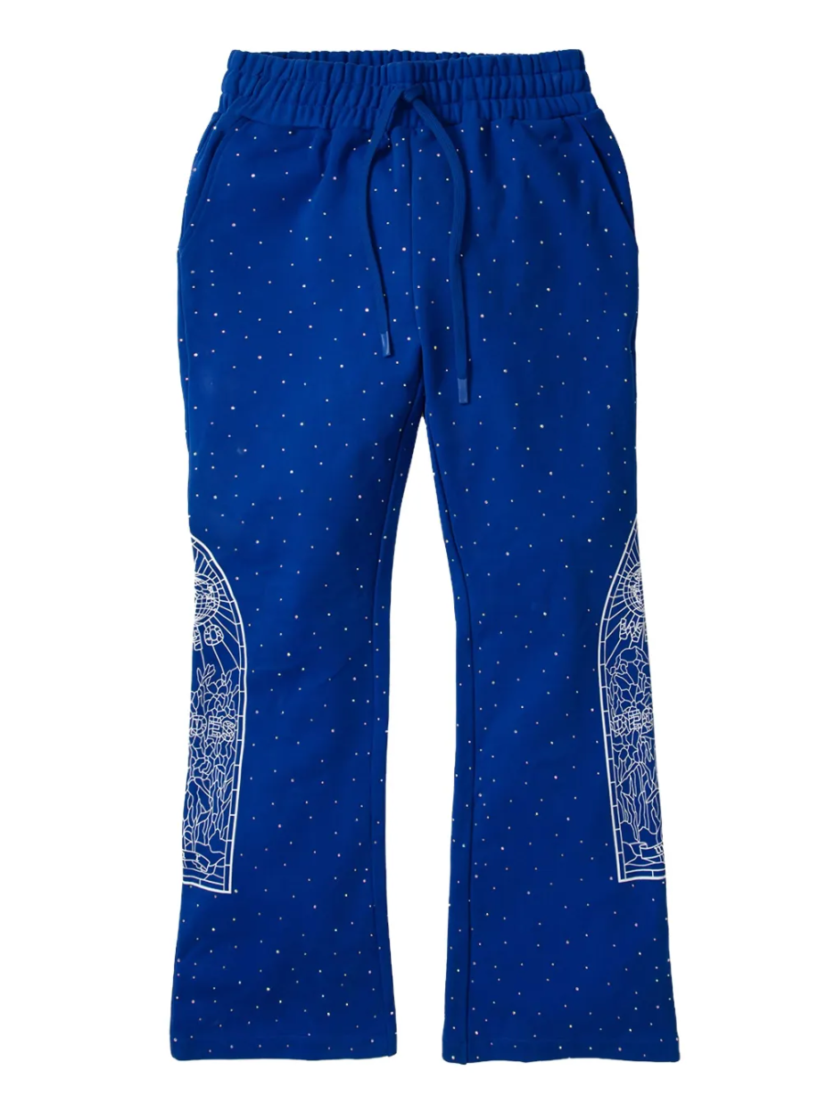 Who Decides War Rhinestone Sweatpants Indigo