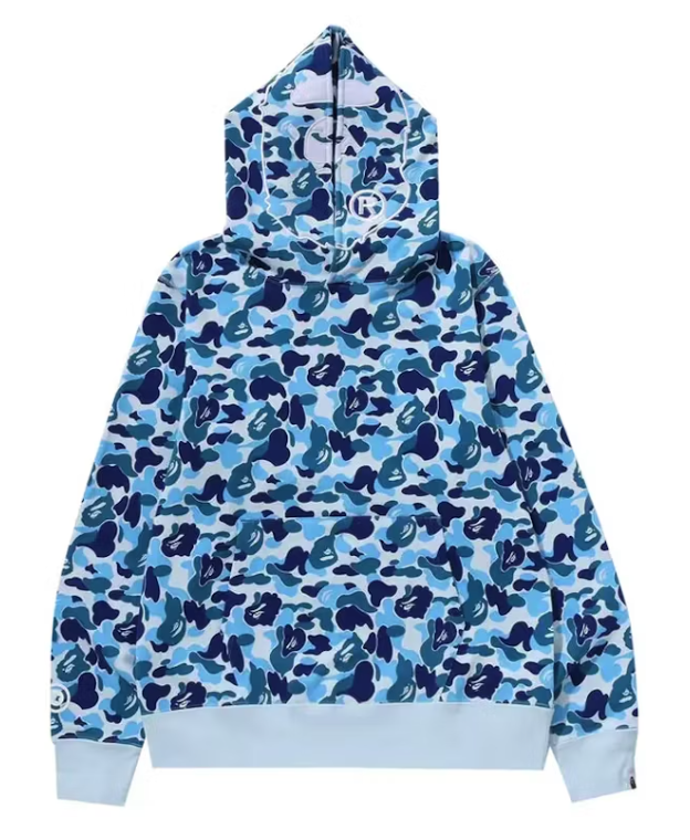 BAPE ABC Camo 2nd Ape Hoodie Blue