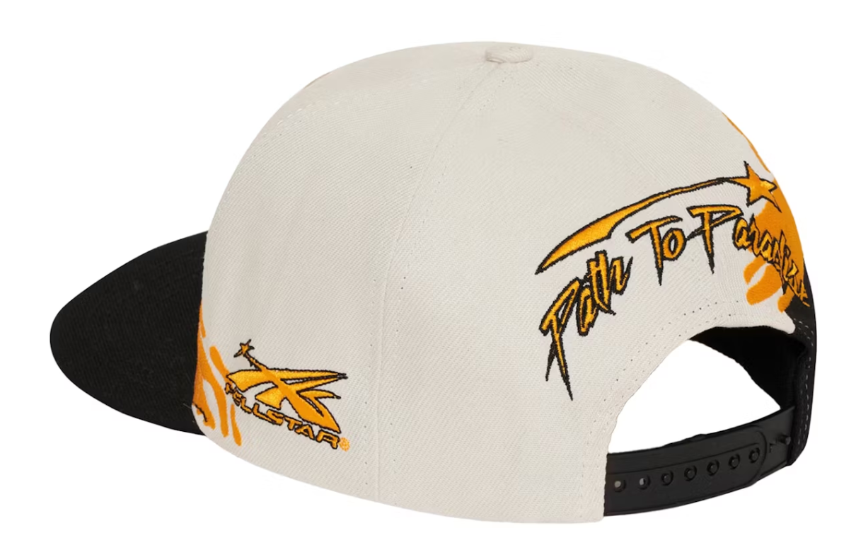 Hellstar Paintbrush Snapback Hat Orange/Black