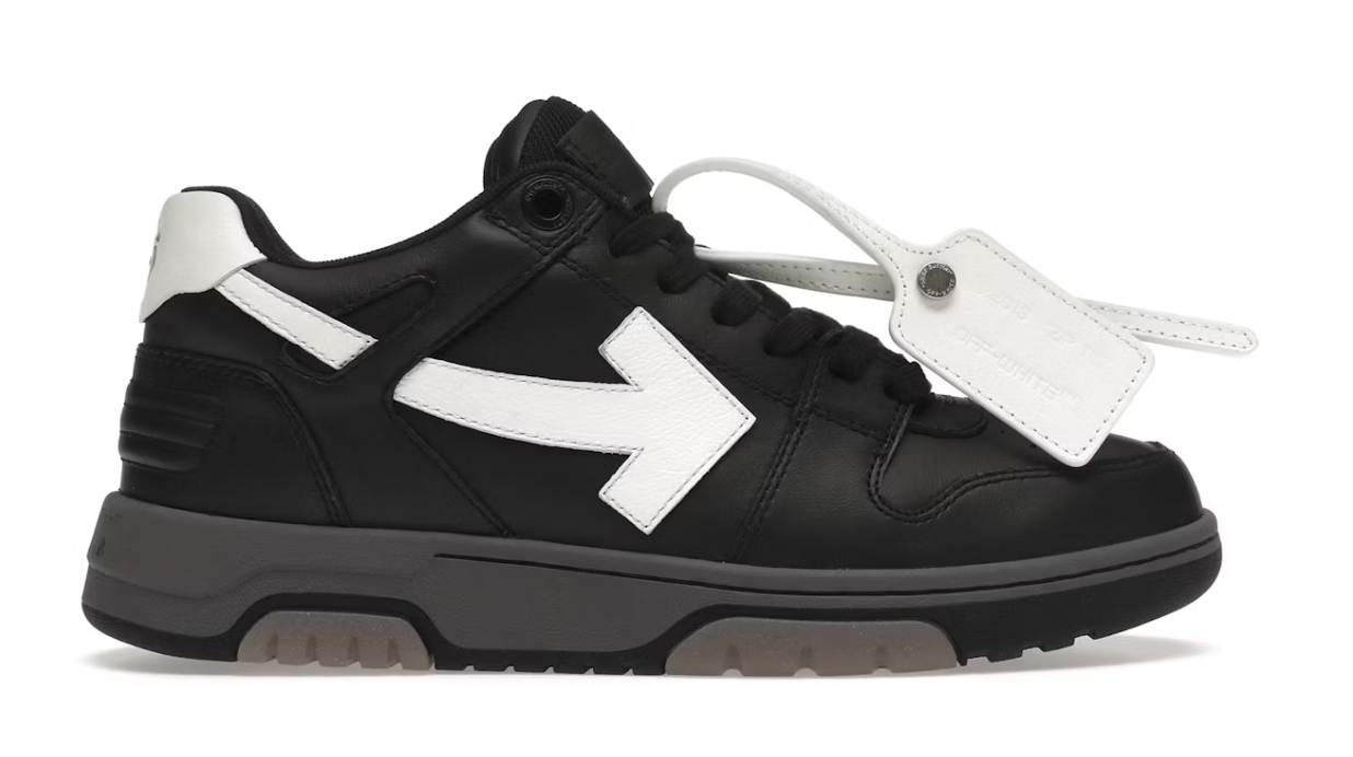 OFF-WHITE Out Of Office OOO Low Tops Black Gray White FW21