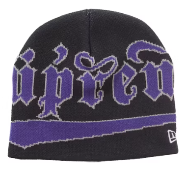Supreme New Era Accent Beanie Navy