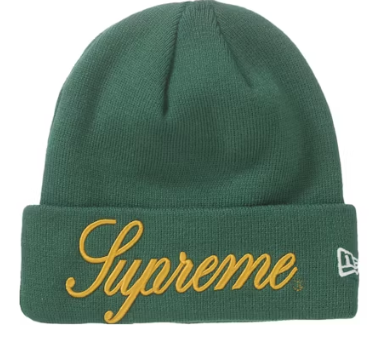 Supreme New Era Script Beanie Pine