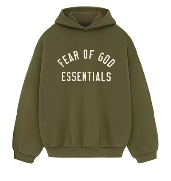 Fear of God Essentials Fleece Hoodie Military