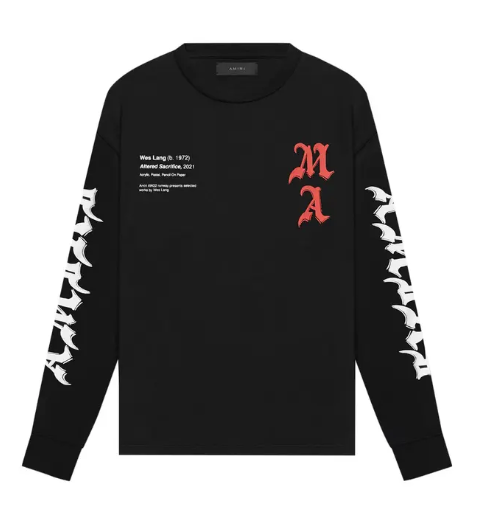 AMIRI Wes Lang Solar Kings Longsleeve Black