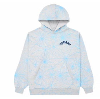 Sp5der AOP Web Hoodie Heather Grey