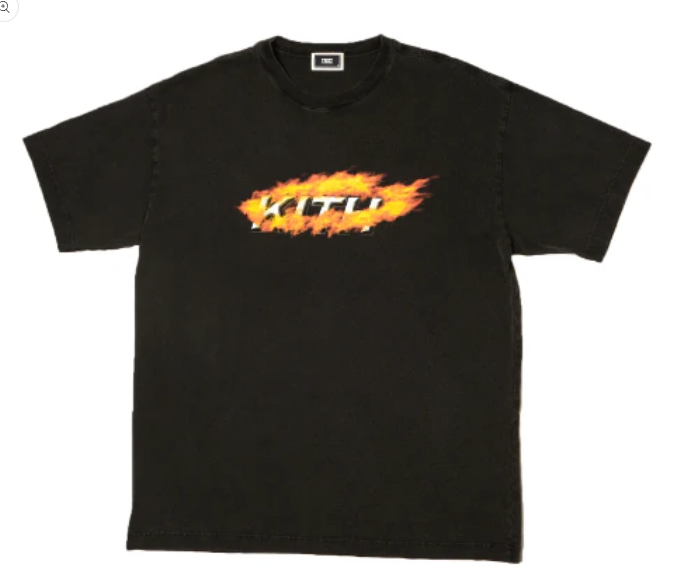 Kith Orbit Flame Vintage T-Shirt Black
