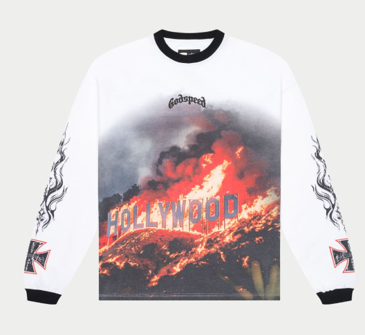 Godspeed Hollywood Inferno Longsleeve White Black