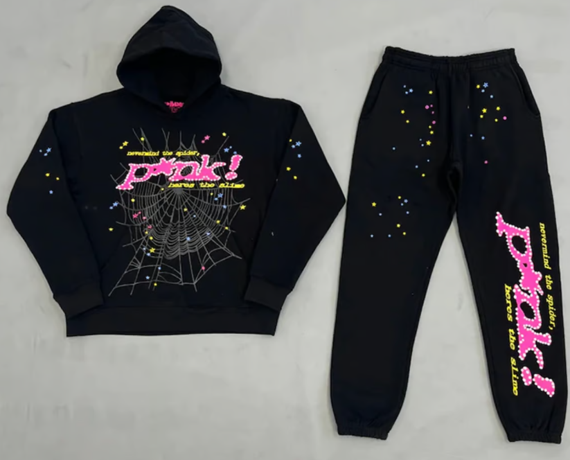 Sp5der P*nk Hoodie & Sweatpants Set