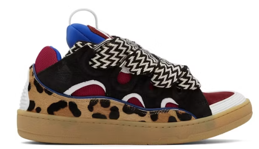 Lanvin Curb Sneakers Multicolor Animal Print