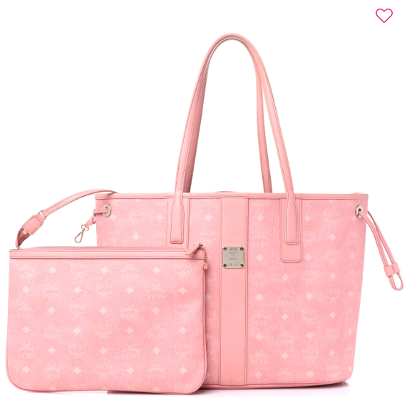 MCM Reversible Liz Shopping Tote Visetos Blossom Pink