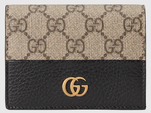 Gucci GG Marmont Bi-Color Card Case Wallet