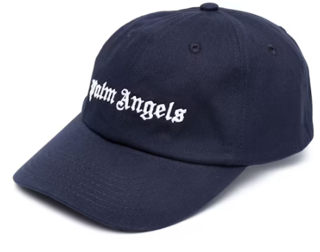 Palm Angels Embroidered Logo Cap Navy White
