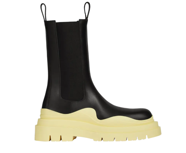 Bottega Veneta Tire Boot Black Lemonade